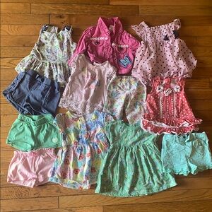 12 piece baby girl bundle; 12 months; summer, spring